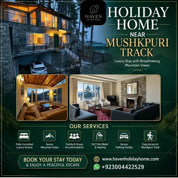 Holiday Homes Near Mushkpuri Track with BBQ & Views